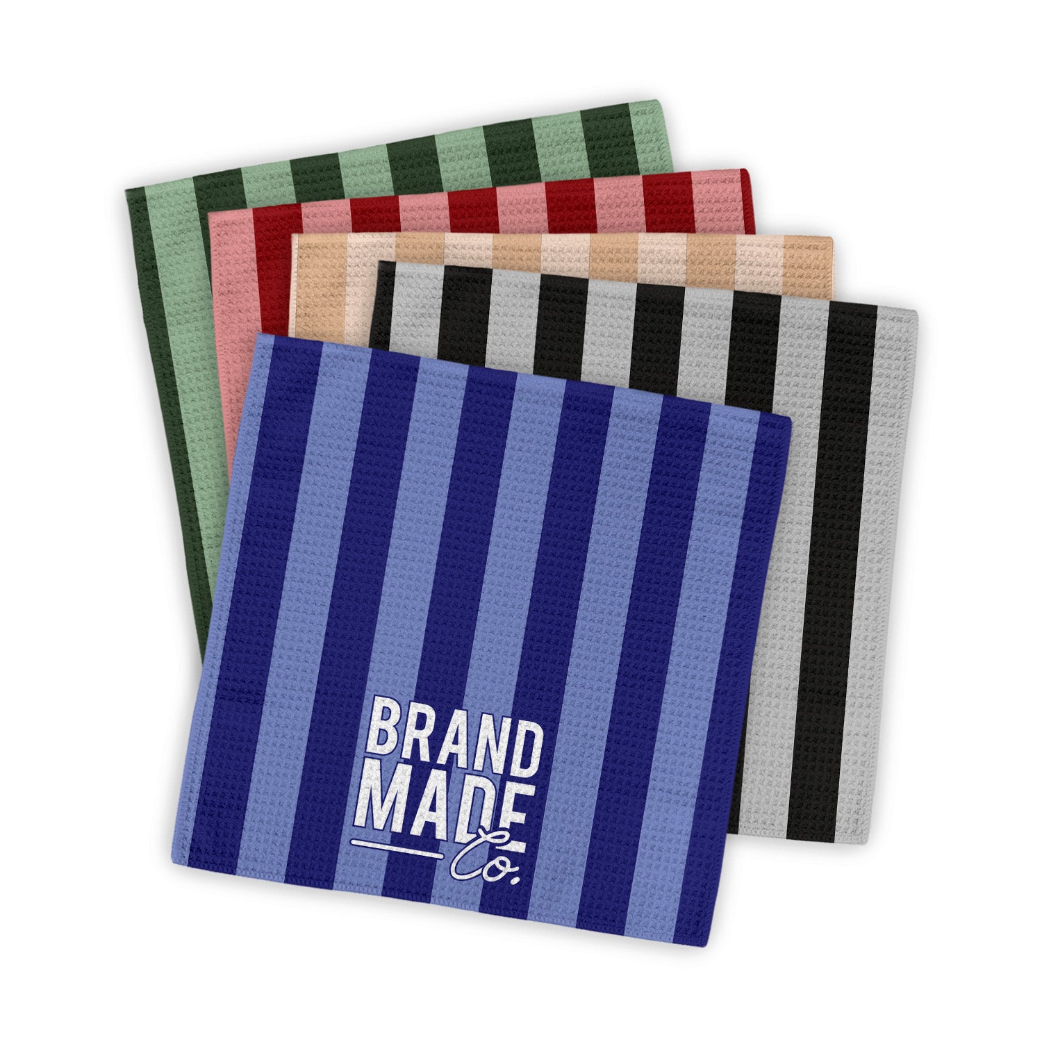 Duotone Stripes | Waffle Weave Kitchen Washcloth